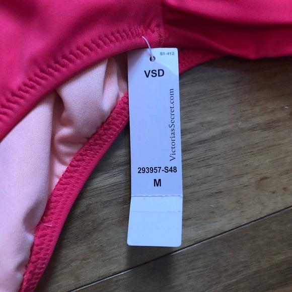 NWT VS Knockout Bikini Bottom Bright Pink / Coral - Picture 5 of 7